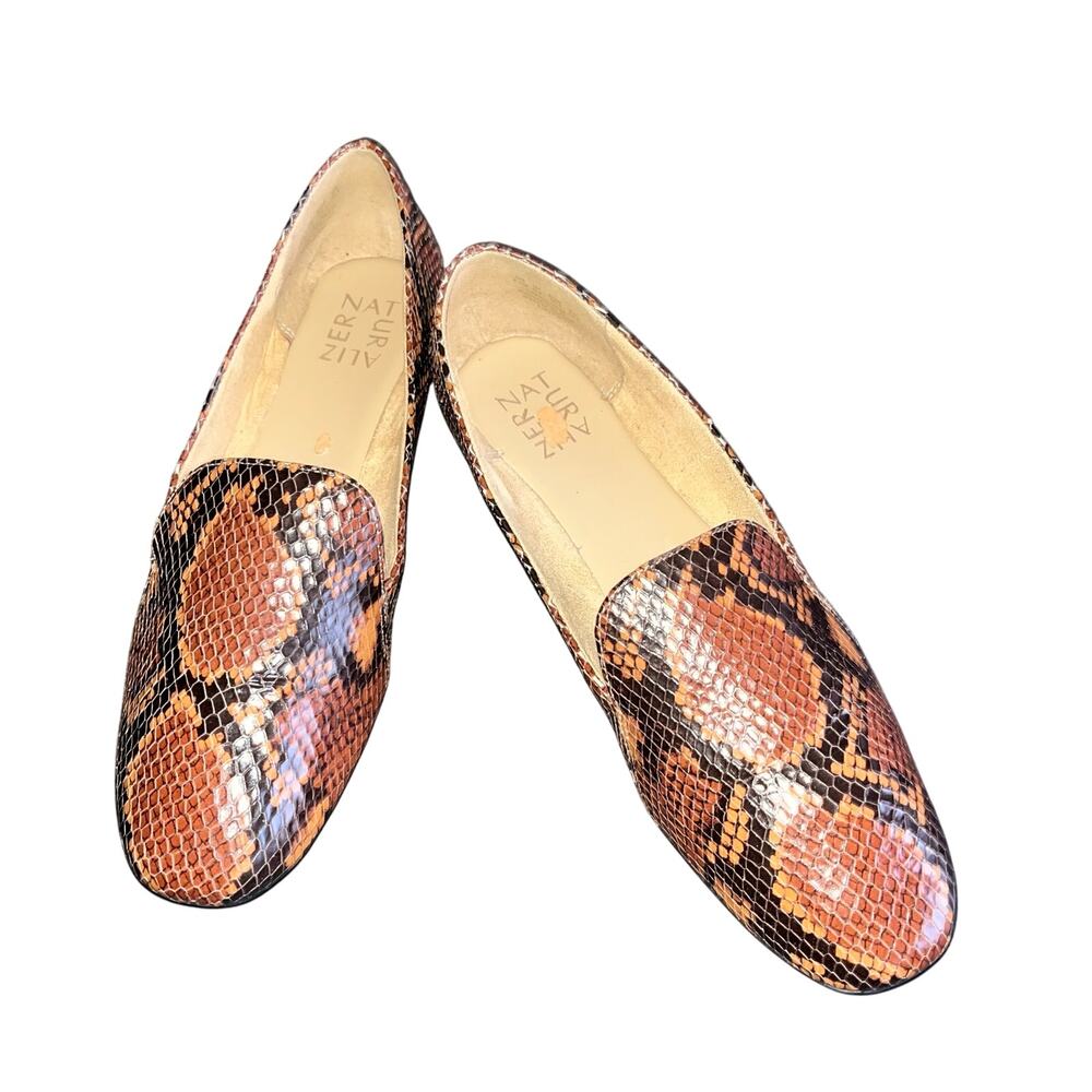 Naturalizer Womens Emiline Loafer Brown Kingfisher Animal Snakeskin Print Sz 8 - Picture 3 of 7